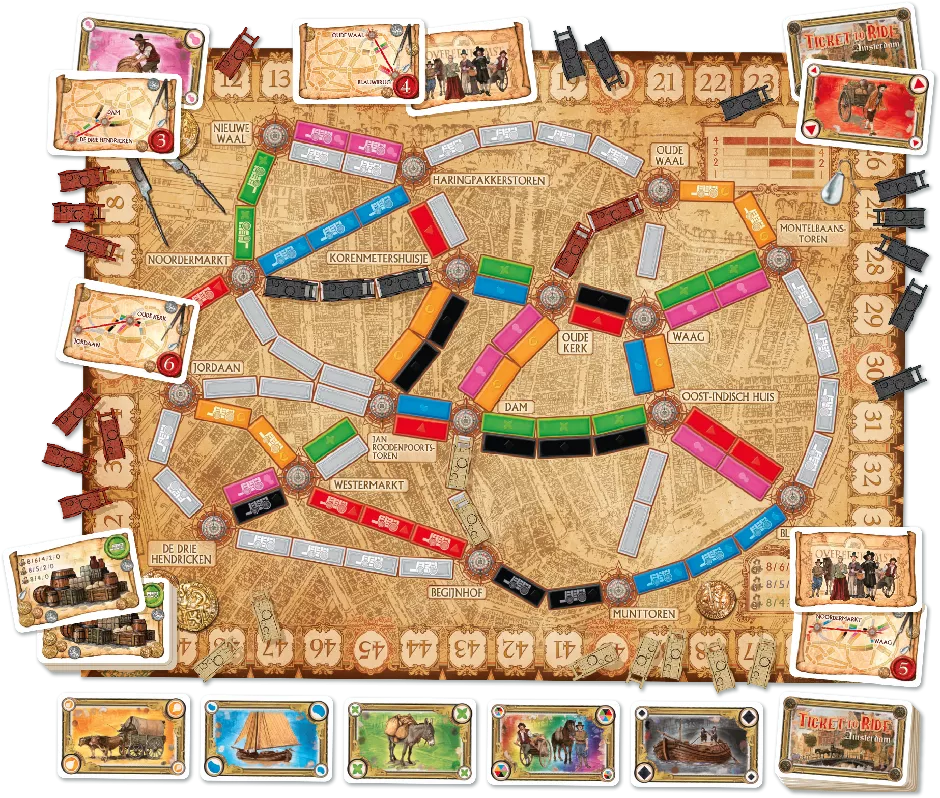 Days Of Wonder Ticket To Ride: Amsterdam - EN 4 Days Of Wonder Ticket To Ride: Amsterdam - EN - Afbeelding 2