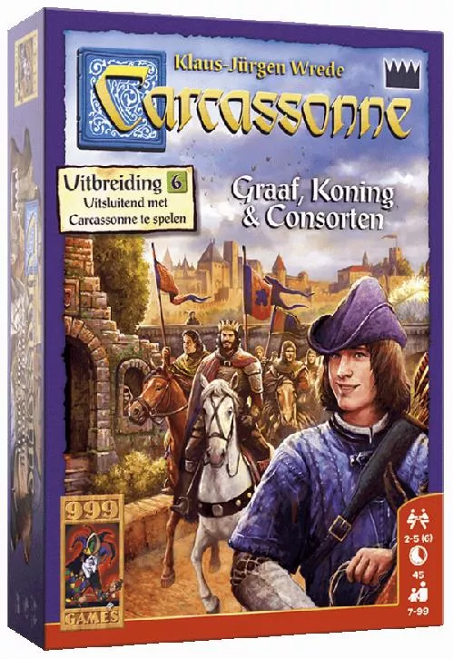 999 Games Carcassonne: Graaf, Koning En Consorten Bordspel 3 999 Games Carcassonne: Graaf, Koning En Consorten Bordspel