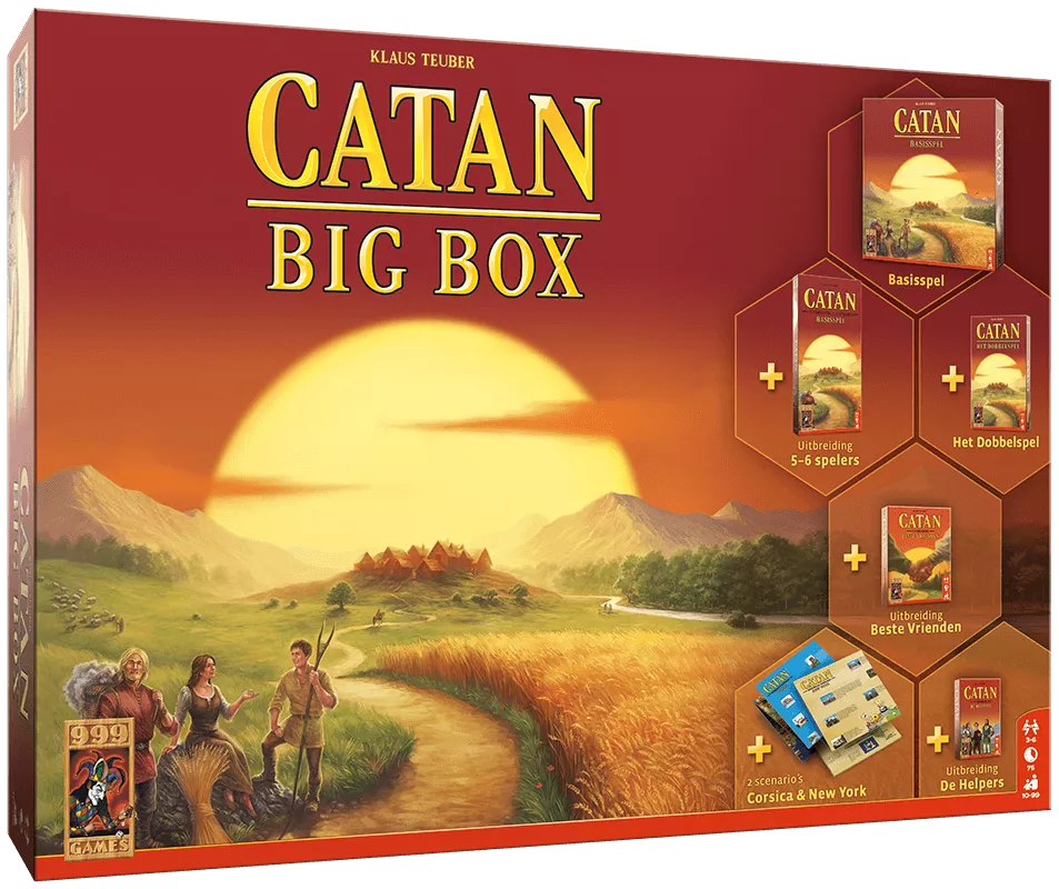 999 Games Catan: Big Box - Bordspel 4 999 Games Catan: Big Box - Bordspel - Afbeelding 2