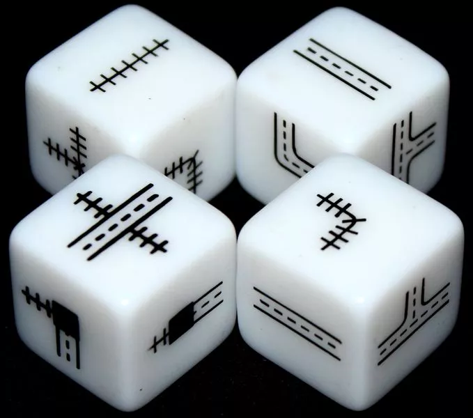 Railroad Ink (Vuurrode Versie) - Dobbelspel 6 Railroad Ink (Vuurrode Versie) - Dobbelspel - Afbeelding 4