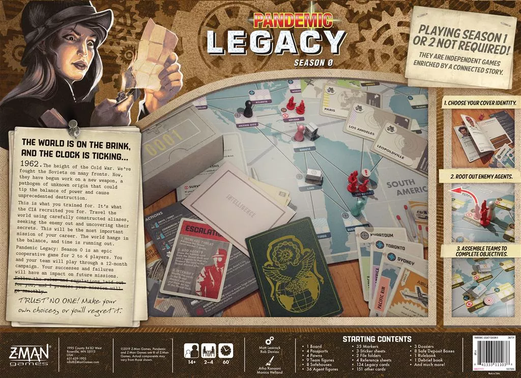 Z-Man Games Pandemic Legacy Season 0 4 Z-Man Games Pandemic Legacy Season 0 - Afbeelding 2