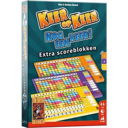 999 Games Keer Op Keer Scoreblok 3 Stuks Level 2, 3 En 4 - Dobbelspel 5 999 Games Keer Op Keer Scoreblok 3 Stuks Level 2, 3 En 4 - Dobbelspel - Afbeelding 3
