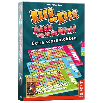 999 Games Keer Op Keer Scoreblok 3 Stuks Level 5, 6 En 7 - Dobbelspel 7 999 Games Keer Op Keer Scoreblok 3 Stuks Level 5, 6 En 7 - Dobbelspel - Afbeelding 5