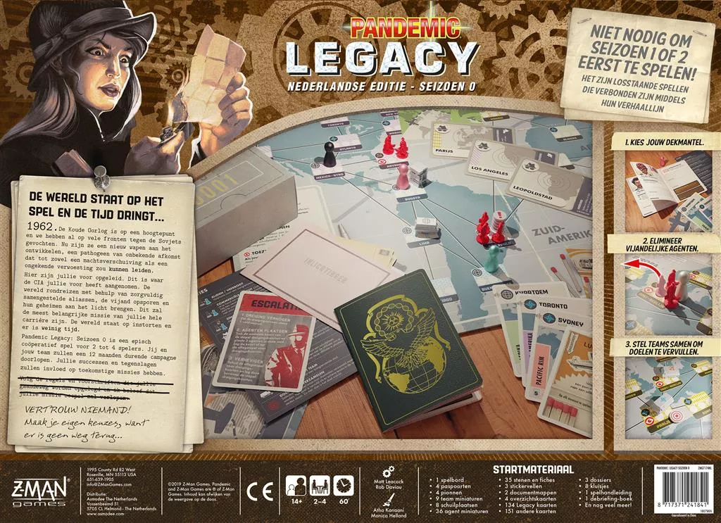Z-Man Games Pandemic Legacy Seizoen 0 NL 5 Z-Man Games Pandemic Legacy Seizoen 0 NL - Afbeelding 3