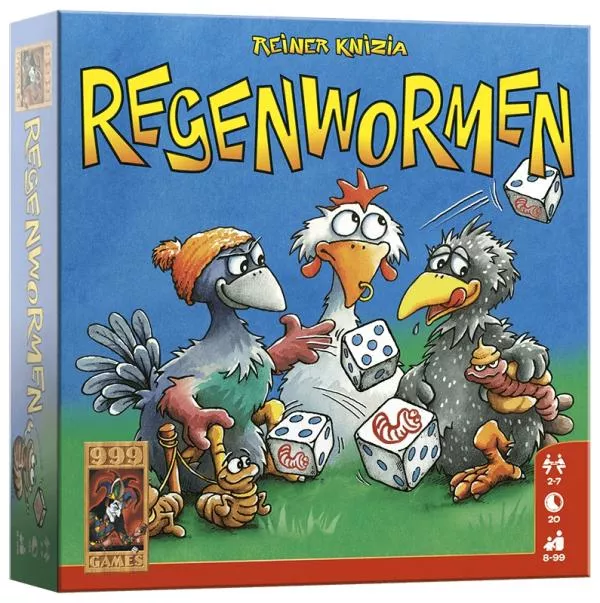 999 Games Regenwormen - Basisspel 5 999 Games Regenwormen - Basisspel - Afbeelding 4
