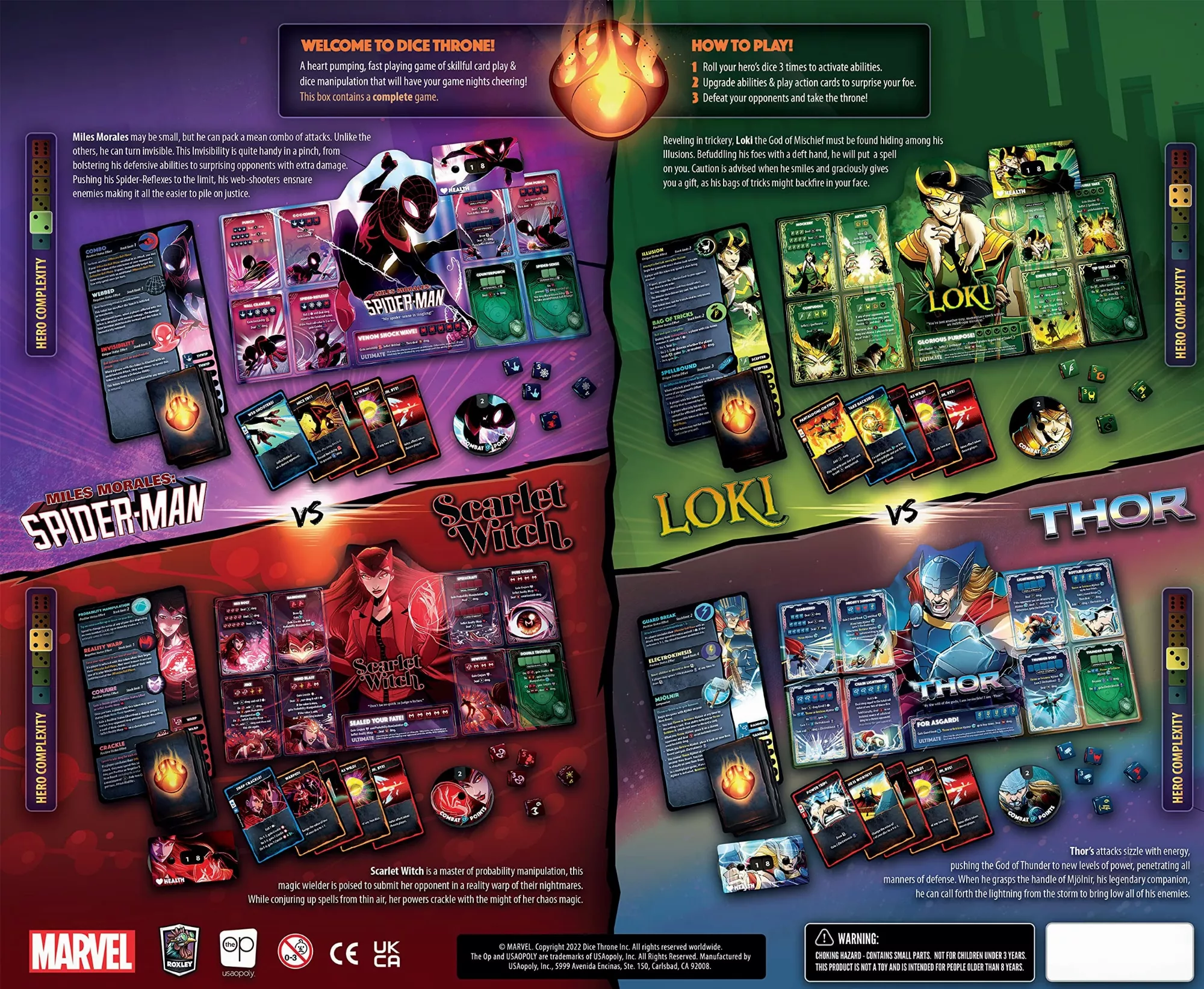 USAopoly Dice Throne Marvel 4-Hero Box 4 USAopoly Dice Throne Marvel 4-Hero Box - Afbeelding 2