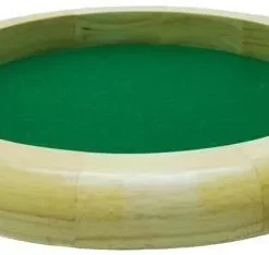Dobbelpiste Blank Hout Rond 35cm