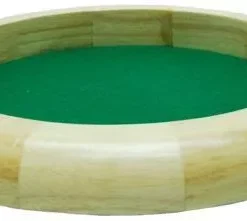 Dobbelpiste Blank Hout Rond 30cm