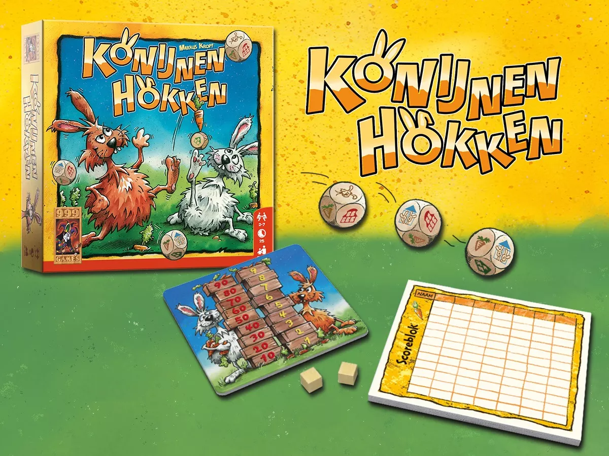 999 Games Konijnenhokken - Dobbelspel 4 999 Games Konijnenhokken - Dobbelspel - Afbeelding 2